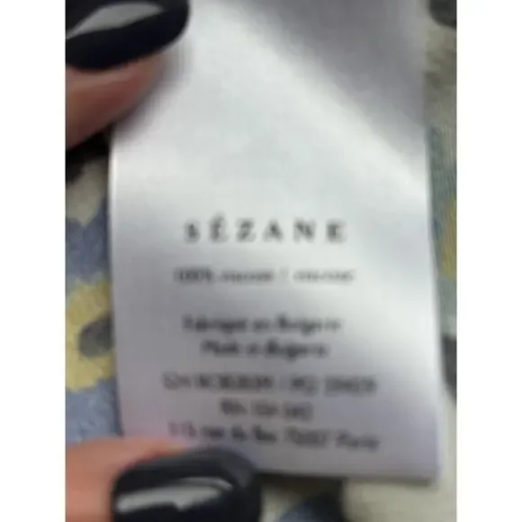 Sezane Blue and Cream Floral Maxi Dress - Picture 5 of 5